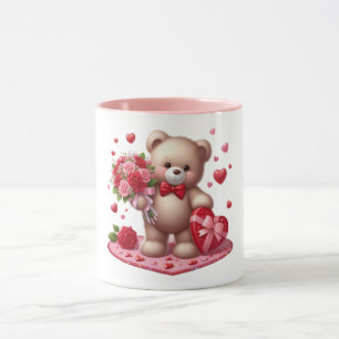Caneca Urso de pelúcia Dia de os namorados