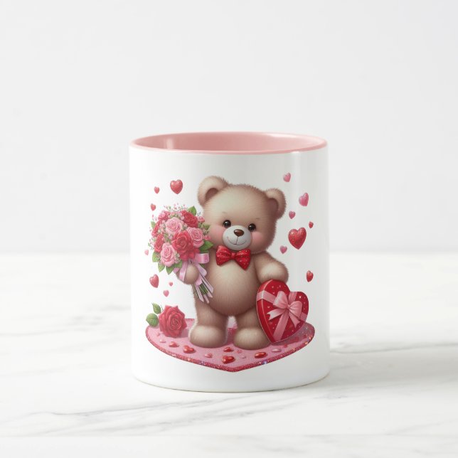 Caneca Urso de pelúcia Dia de os namorados (Centro)