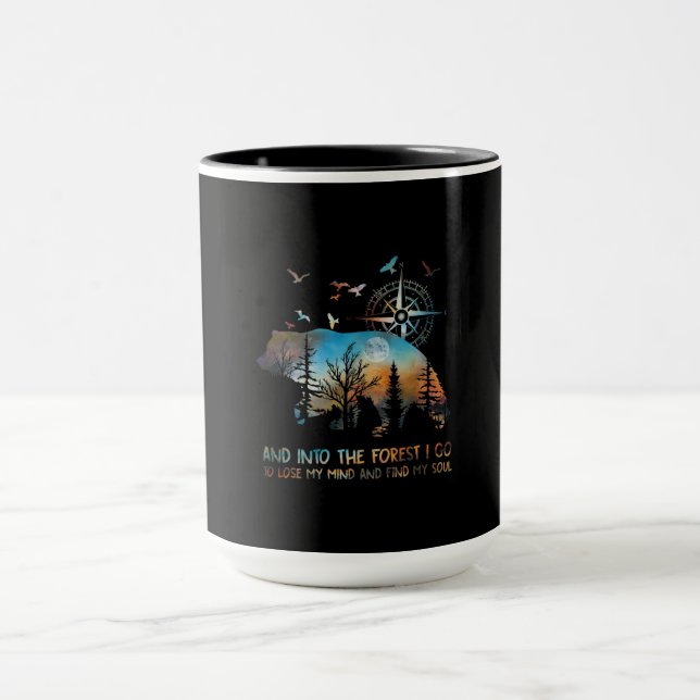 Caneca Urso E Na Floresta Vou Ao Perder Da Minha Mente (Centro)
