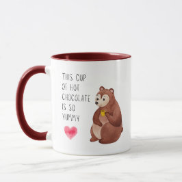 Caneca Urso e Raposa Maçã de Chocolate Quente