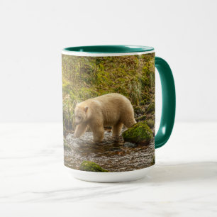 Caneca Urso Espírito Branco caça peixes no Riordan Creek