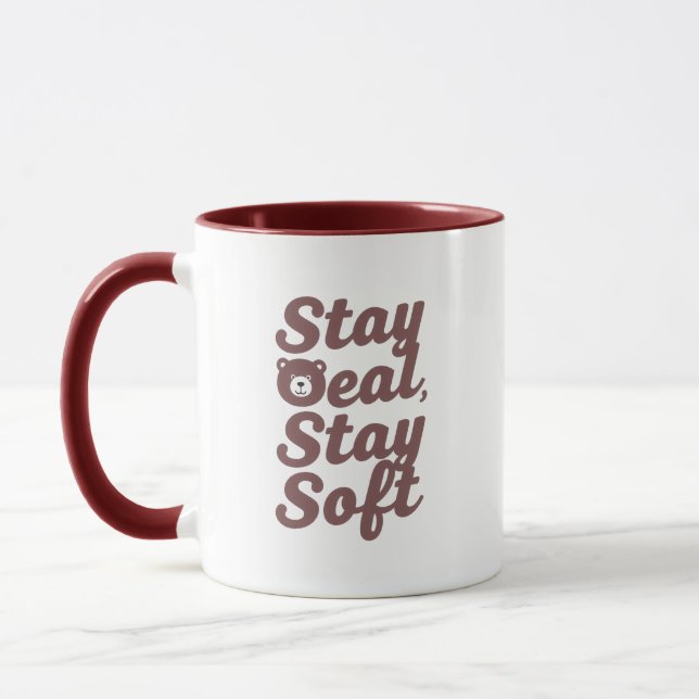 Caneca Urso Fofo com Capuz Mensagem Positiva (Esquerda)
