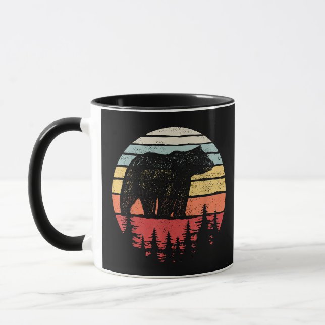 Caneca Urso Grizzly Retro da Vintage (Esquerda)