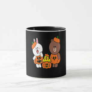 Caneca Urso Marrom Bonito Cony Coelho Coelho Pumpkin