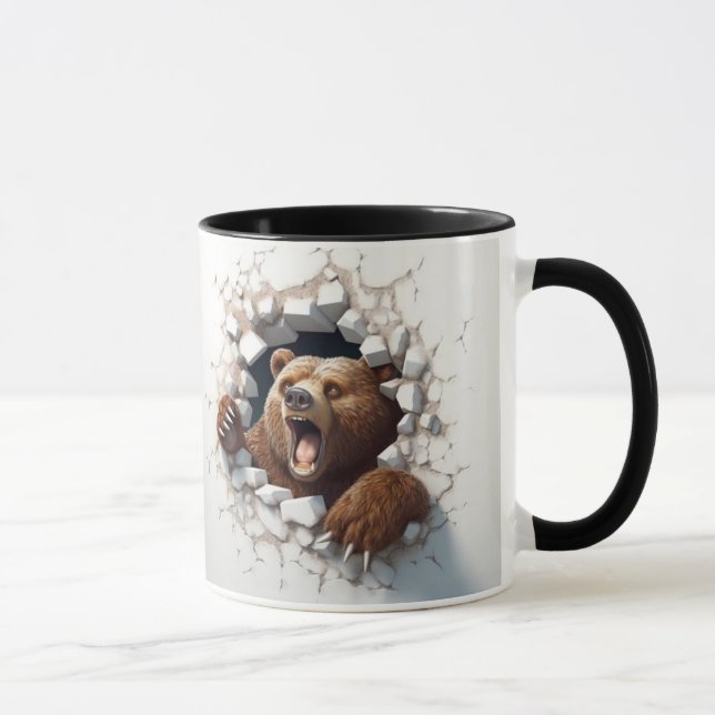 Caneca Urso na parede rachada (Direita)