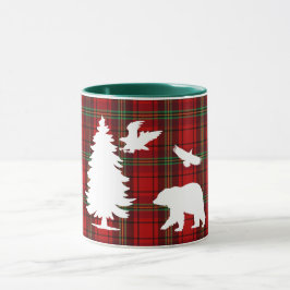 Caneca Urso-Pinheiro Águia Vermelho Preto