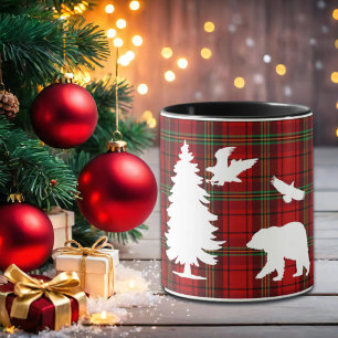 Caneca Urso-Pinheiro Águia Vermelho Preto