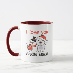 Caneca Urso Polar Eu Te Amo Neve Muito Pun Neve