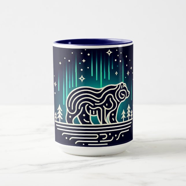 Caneca Urso Sob Luzes Aurora (Centro)