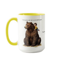 Caneca Urso Two Tone Amarelo Rei das Minhas Aventu