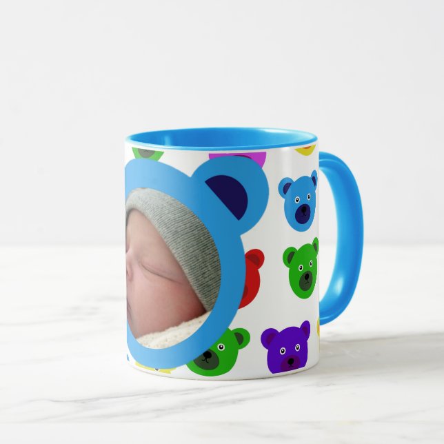 Caneca Ursos em Azul (Frente Esquerda)