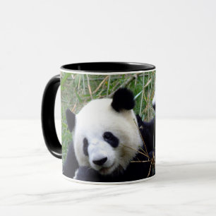 Caneca Ursos Panda Gigantes Comendo Bambu & Amor (engraça