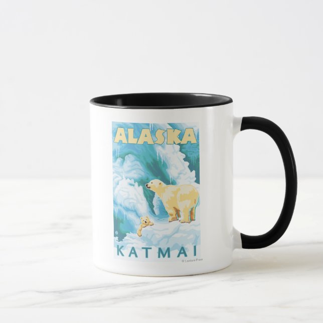 Caneca Ursos Polares e Cubo - Latouche, Alasca (Direita)