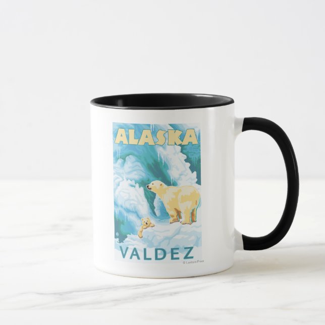 Caneca Ursos Polares e Cubo - Valdez, Alasca (Direita)