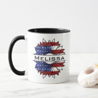 US Flag Sunflower Com Nome