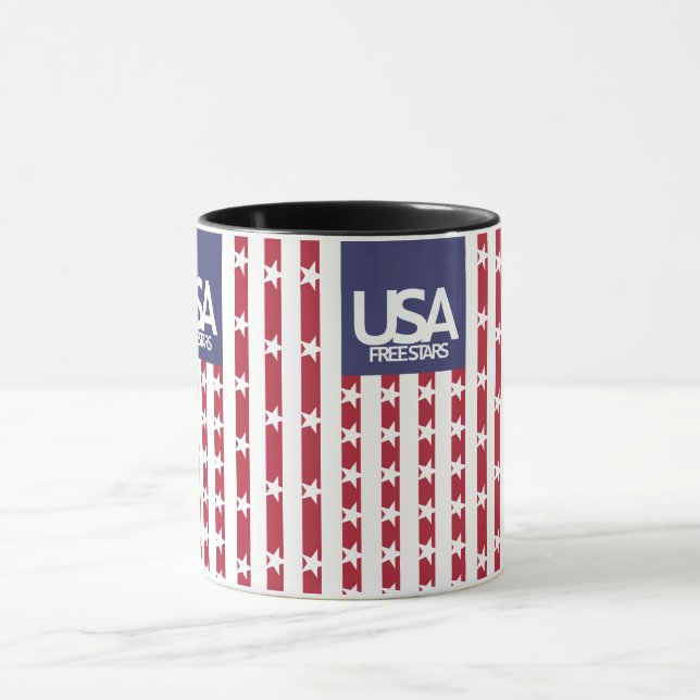 CANECA USA/EEUU FREE STARS FLAG BY MASANSER PIXELAT (Centro)