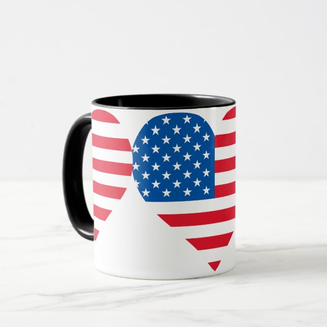Caneca Usa Flag Combo Coffee Mug (Frente Esquerda)