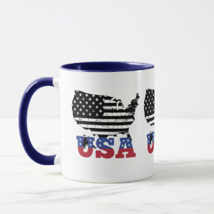 Caneca "USA Map Cerâmica Mug"