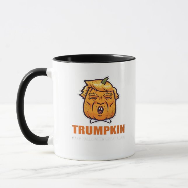 Caneca Usa Trumpkin Faz Excelente De Halloween Novamente  (Esquerda)
