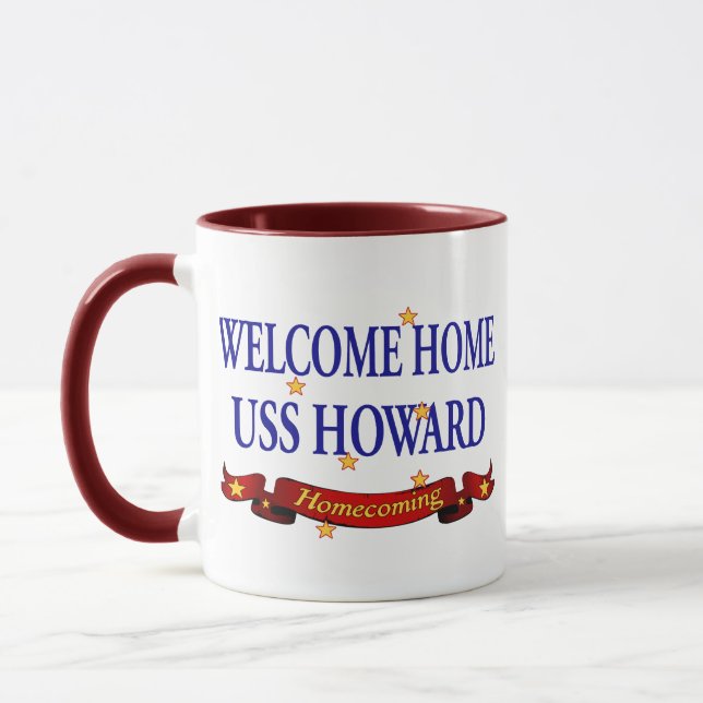 Caneca USS Home bem-vindo Howard (Esquerda)