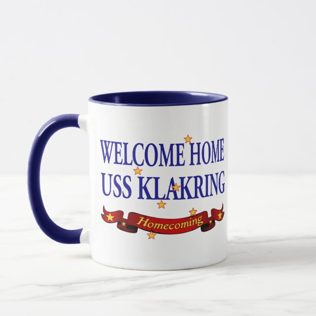 Caneca USS Home bem-vindo Klakring (Esquerda)