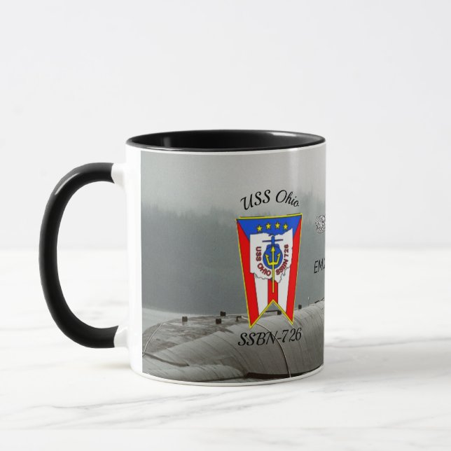Caneca USS Ohio (SSBN-726) Mug w/Background Photo (Esquerda)