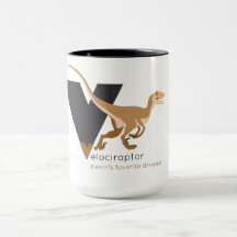 V como Velociraptor Mug