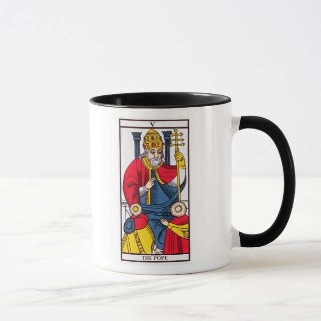 Caneca V o papa, cartão de Tarot (Direita)