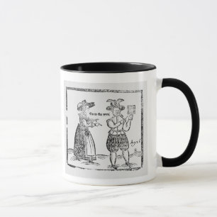 Caneca Vá às guerras, ilustração de um showi do panfl