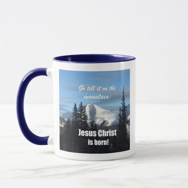 Caneca Vá dizer na Montanha: Jesus Cristo é nascer! (Esquerda)