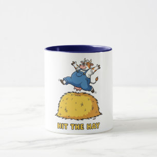 Caneca Vaca Brincalhona Pulando no Feno