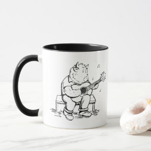 Caneca Vaca das Terras Altas Toca Guitarra Acústica