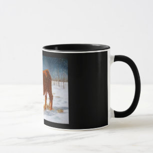 CANECA VACA DE CARNE DE HEREFORD: PINTURA PASTEL: NEVE