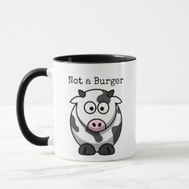 Caneca Vaca de desenho não é um hambúrguer