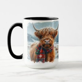 Caneca Vaca de Natal em Highland Coffee Mug Cup