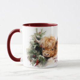 Caneca Vaca de Natal em Highland Sleeped