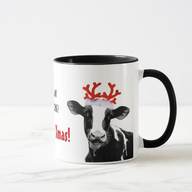 Caneca Vaca do papai noel - vaca de leiteria que veste o (Direita)