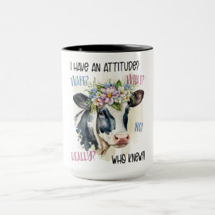 Caneca Vaca Engraçada Com Atitude