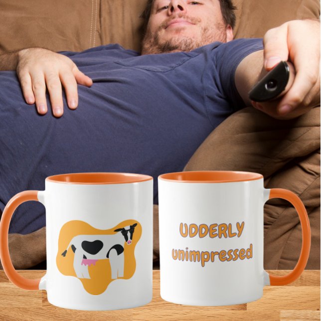 Caneca Vaca Engraçada Totalmente Desimpressionada Trocadi (Criador carregado)