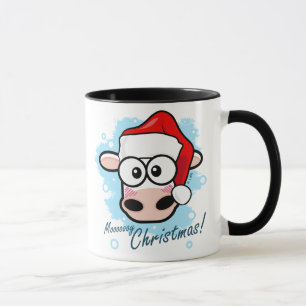 Caneca Vaca festiva do Natal de Mooooooy