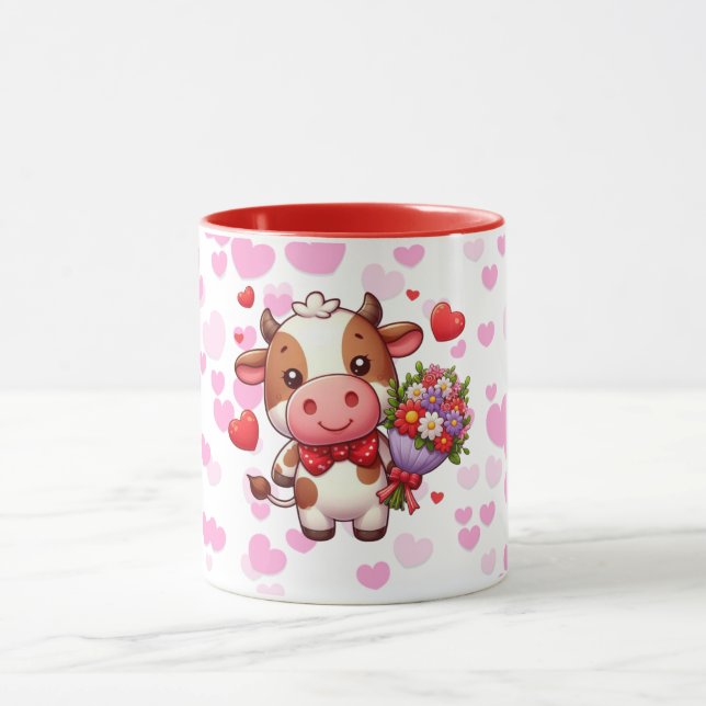 Caneca Vaca fofa do dia dos namorados (Centro)