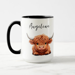 Caneca Vaca Highland Personalizada   Animal de Fazenda Fo