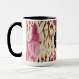 Caneca Vaca Ocidental Cor-de-rosa Dourada branca