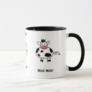 Caneca vaca, pato, porco,