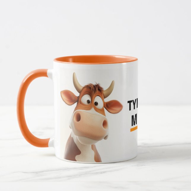 Caneca Vaca Personalizada com Nome (Esquerda)