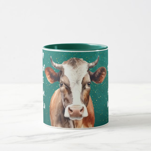 Caneca Vaca Sagrada Design de Animais da Fazenda  (Centro)