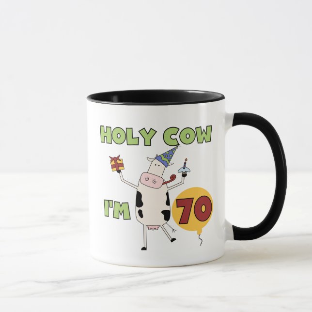 Caneca Vaca santamente eu sou 70 camisetas e presentes do (Direita)