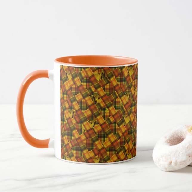 Caneca Vacas Em Criscross Tartan, (Com Donut)