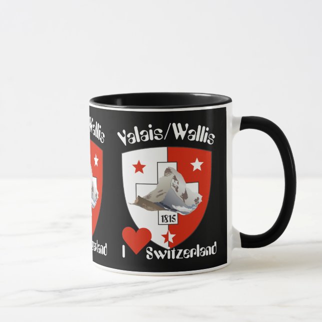Caneca Valais, Wallis/Suisse/Suíça taça (Direita)