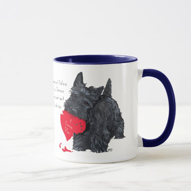 Caneca Valentine do Terrier Escocês (Direita)